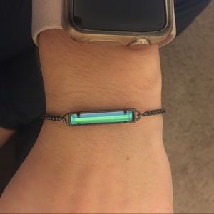 Kendra Scott adjustable chain bracelet gunmetal